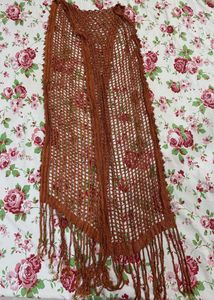crocheted scarf