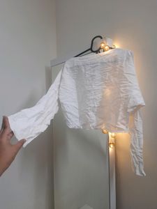 Pure Cotton - Thick White Korean Crop Top