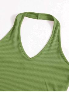 Green Halter Top