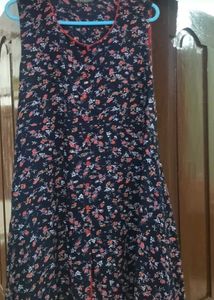 Avaasa navy blue colour co ord set like dress