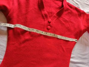 Beautiful Red Woolen Kurta