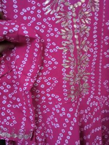 Pink Bandhani Print Dress