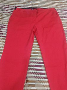 Red Casual Pants