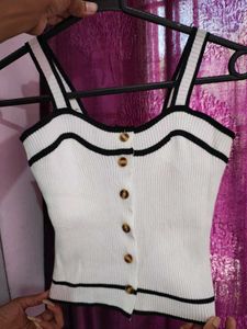 White Sleeveless Top