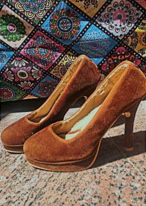 Velvet Pencil Heels