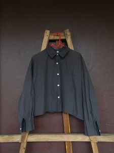 Crop Button-Down Shirt