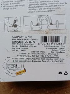 Nivia Gym Gloves Python