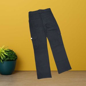 women Black Cargo jeans size 24 (P-27)