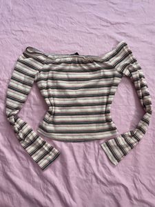 Striped Off-the-Shoulder Top