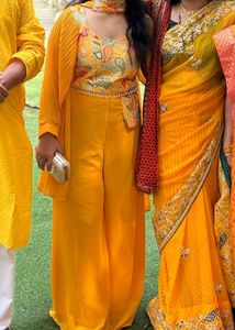 Indo western haldi outfit💛