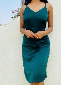 Green Bodycon Slip Dress