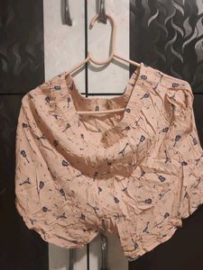 Printed Peach Shorts