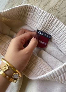 Beige Zara Sweat Pants