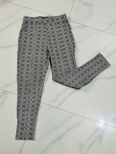 Checked Skinny Formal Grey Trousers