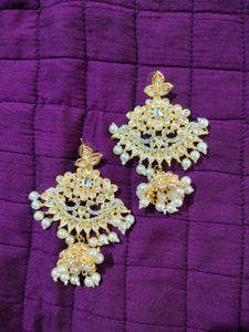 Kundan And Pearl Earrings