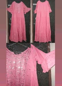 Pink Tiered Dress/Kurti