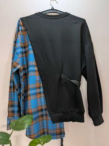 Unique Plaid Patchwork Top