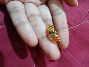 Heart pattern Gold Tone Ring