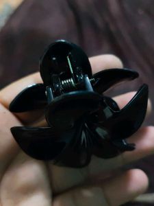Black Flower Hair Clip