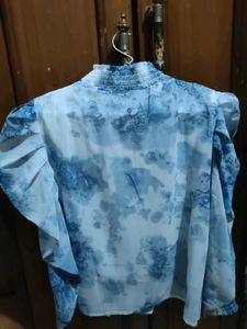 Blue Tie-Dye Top
