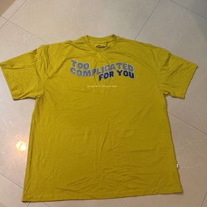 Yellow Graphic Print Tee