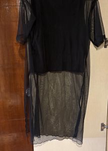 Black Net Top With Inner