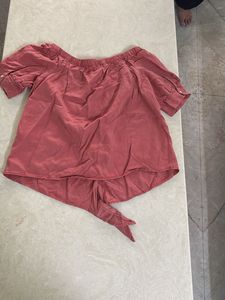 Cute Pink Off-Shoulder Top
