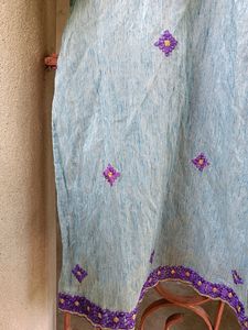 Beautiful Kurta Churidar And Dupatta Set💙💜💙💜