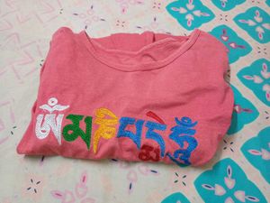 Dark Coral Pink Coloured T-shirt