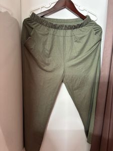 Olive Green Casual Pants