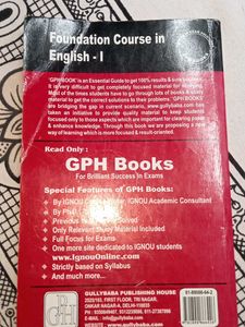 Foundation Course in English - I (GPH Book)