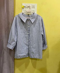 Striped Peter Pan Collar Shirt Bust 36-40
