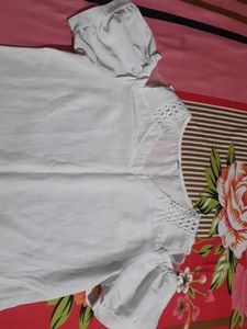White Puffy Sleeve Top