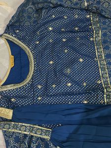 Blue Printed Kurta Set