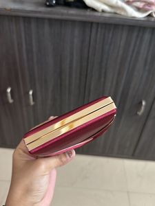 Partywear Maroon Clutch