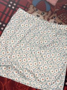 * REDUCED* Pretty Floral White And Sky Skirt