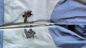White And Lavender Colour Hoodie
