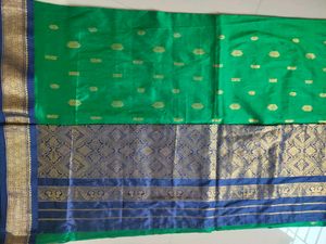 Green &amp; Blue Silk Saree