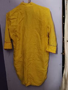 Yellow Embroidered Kurta