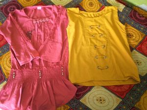 Women's Tops Combo – Stylish Pink & Yellow