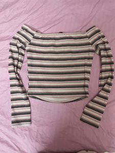 Striped Off-the-Shoulder Top