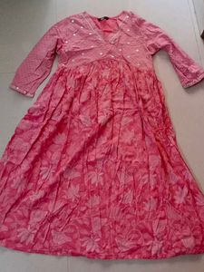 Pretty Pink Embroidered Kurta