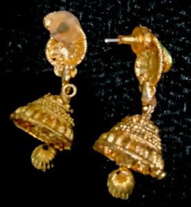 Set 2 Gold Plated.traditional Earing &amp; Hair Clip