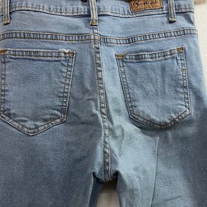 Women’s Frayed Hem Flare Jeans