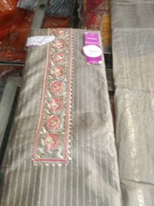 Grey &amp; Gold Salwar Kameez Unstitched