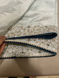 Beautiful Saree With Handwork Gotta Patti