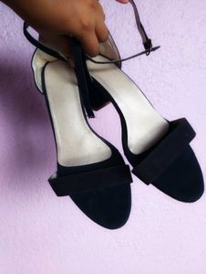 Blue Block Heel Sandal