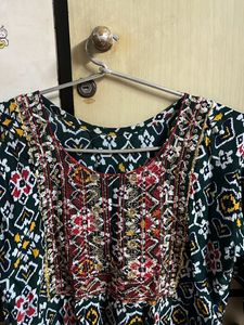 Green Multicolour Kurta