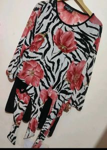 Multi Floral Print Top For Girl Or Woman 42 Bust
