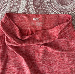 Red Melange Effect Rapid-Dry Seamless Yoga Tights